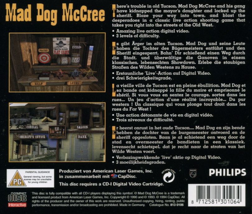 Mad Dog McCree box art for CD-i